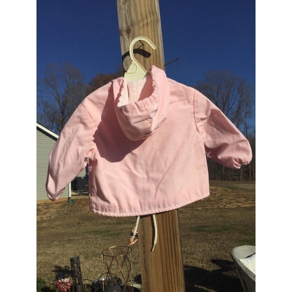 Vintage tidykins baby’s jacket size 18 24 months pink embroidered hooded READ - Picture 6 of 11
